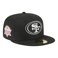 San Francisco 49ers Black Alpha Industries Grey UV New Era 59FIFTY Fitted Hat