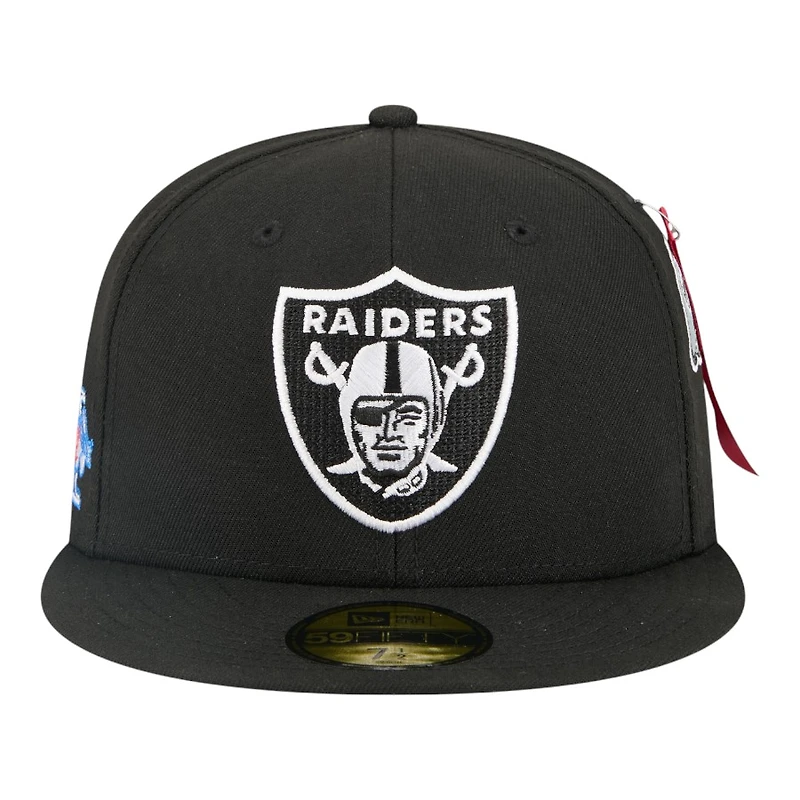 Las Vegas Raiders Black Alpha Industries Grey UV New Era 59FIFTY Fitted Hat