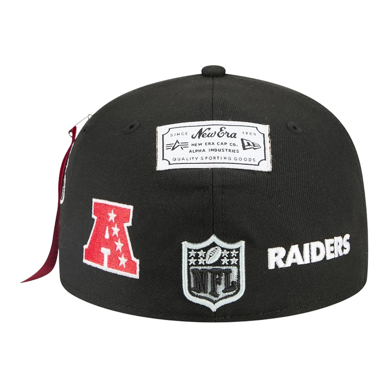 Las Vegas Raiders Black Alpha Industries Grey UV New Era 59FIFTY Fitted Hat