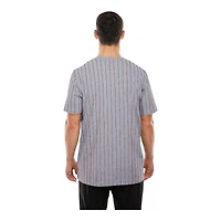 San Francisco 49ers Gray Throwback Pinstripe New Era T-Shirt