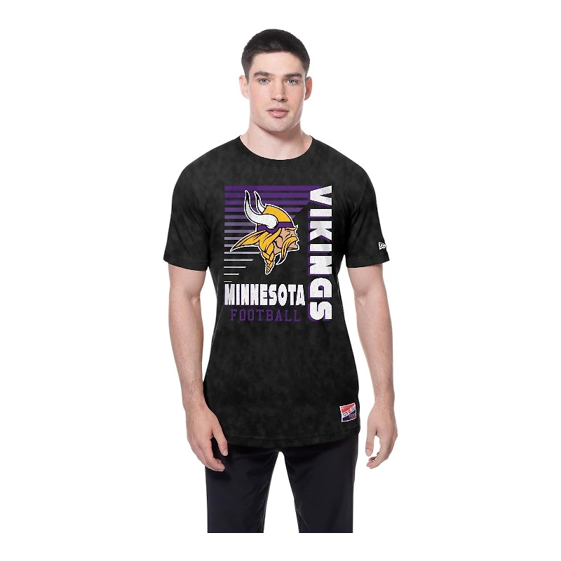 Minnesota Vikings Washed Black New Era T-Shirt