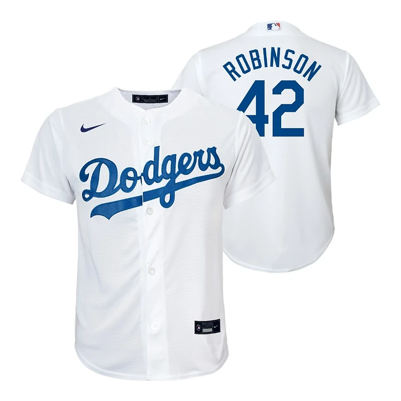 Youth Brooklyn Dodgers Jackie Robinson Nike White Home Jersey