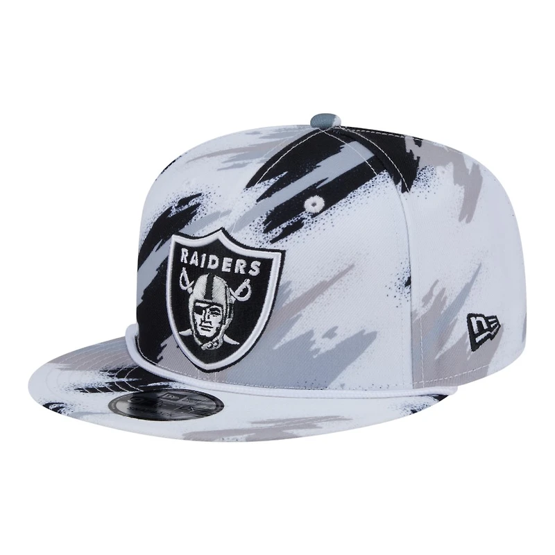 Las Vegas Raiders White Paint Splatter Rope New Era 9FIFTY Snapback Hat