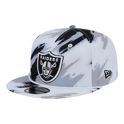 Las Vegas Raiders White Paint Splatter Rope New Era 9FIFTY Snapback Hat