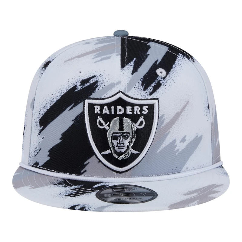 Las Vegas Raiders White Paint Splatter Rope New Era 9FIFTY Snapback Hat
