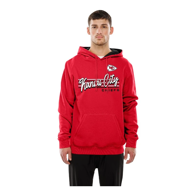 Kansas City Chiefs Red Script New Era Pullover Hoodie