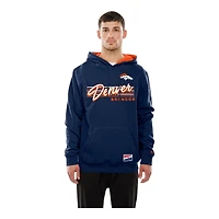 Denver Broncos Navy Script New Era Pullover Hoodie