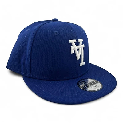 Youth Los Angeles Dodgers White on Royal Upside Down Gray UV New Era 9FIFTY Snapback Hat