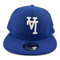 Youth Los Angeles Dodgers White on Royal Upside Down Gray UV New Era 9FIFTY Snapback Hat
