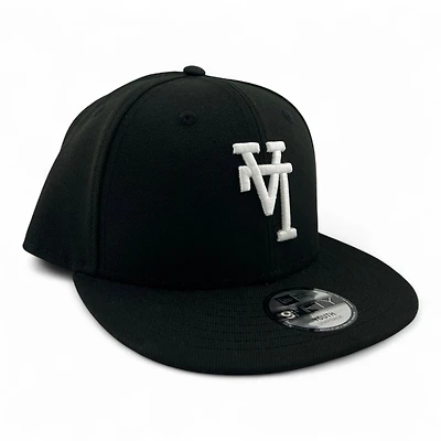 Youth Los Angeles Dodgers White on Black Upside Down Gray UV New Era 9FIFTY Snapback Hat
