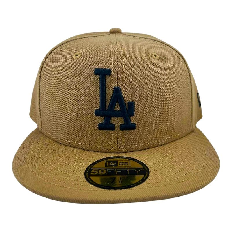 Los Angeles Dodgers Black on Khaki Gray UV New Era 59FIFTY Fitted Hat