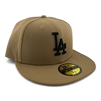 Los Angeles Dodgers Black on Khaki Gray UV New Era 59FIFTY Fitted Hat