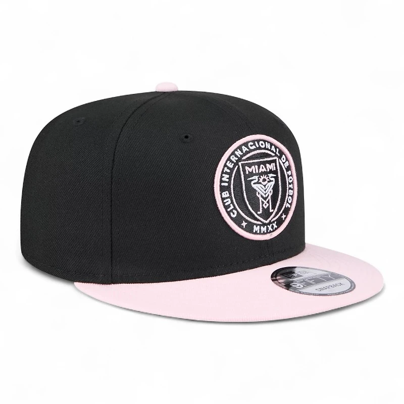 Inter Miami Black and Light Pink New Era 9FIFTY Snapback