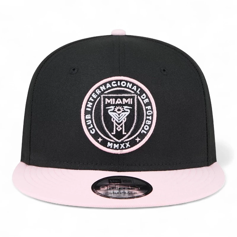 Inter Miami Black and Light Pink New Era 9FIFTY Snapback