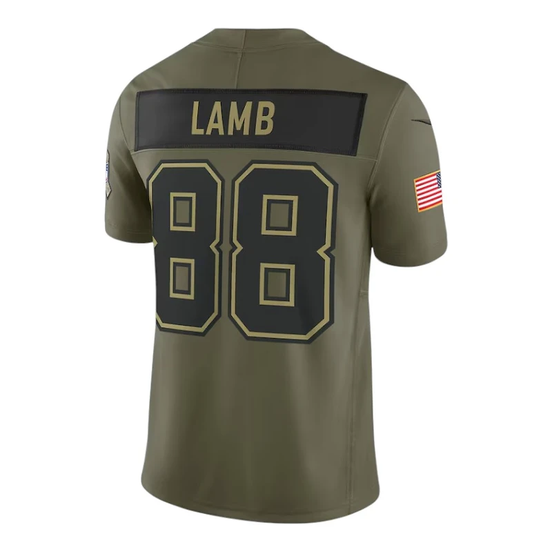 Dallas Cowboys CeeDee Lamb 2025 Olive Green Salute To Service Limited Jersey