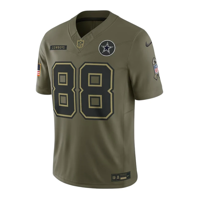 Dallas Cowboys CeeDee Lamb 2025 Olive Green Salute To Service Limited Jersey