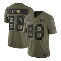 Dallas Cowboys CeeDee Lamb 2025 Olive Green Salute To Service Limited Jersey