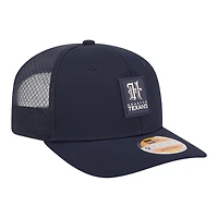 Houston Texans Navy H-Town Logo 2025 NFL Sideline New Era 9SEVENTY Trucker Adjustable Snapback Hat
