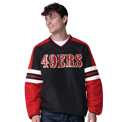 San Francisco 49ers Black and Red Wordmark High Heat G-III Sports Pullover Jacket