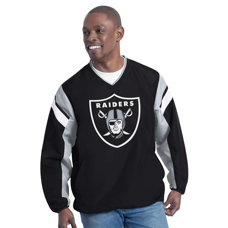 Las Vegas Raiders Black and Silver High Heat G-III Sports Pullover Jacket