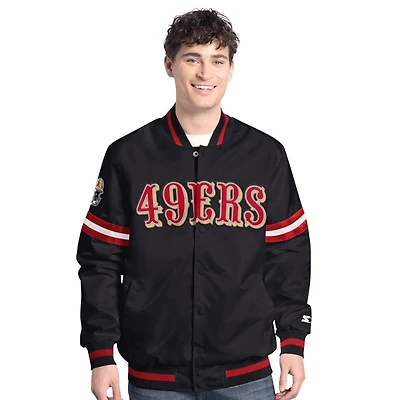 San Francisco 49ers Black Wordmark G-III Sports Full-Snap Jacket
