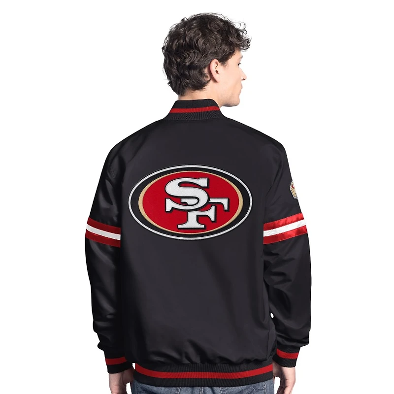 San Francisco 49ers Black Wordmark G-III Sports Full-Snap Jacket