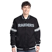 Las Vegas Raiders Black Wordmark G-III Sports Full-Snap Jacket