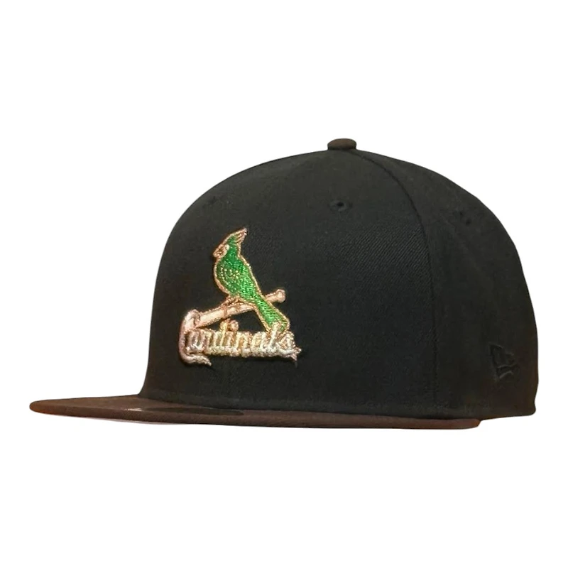 St. Louis Cardinals Black and Brown Final Season Patch Gray UV New Era 59FIFTY Fitted Hat