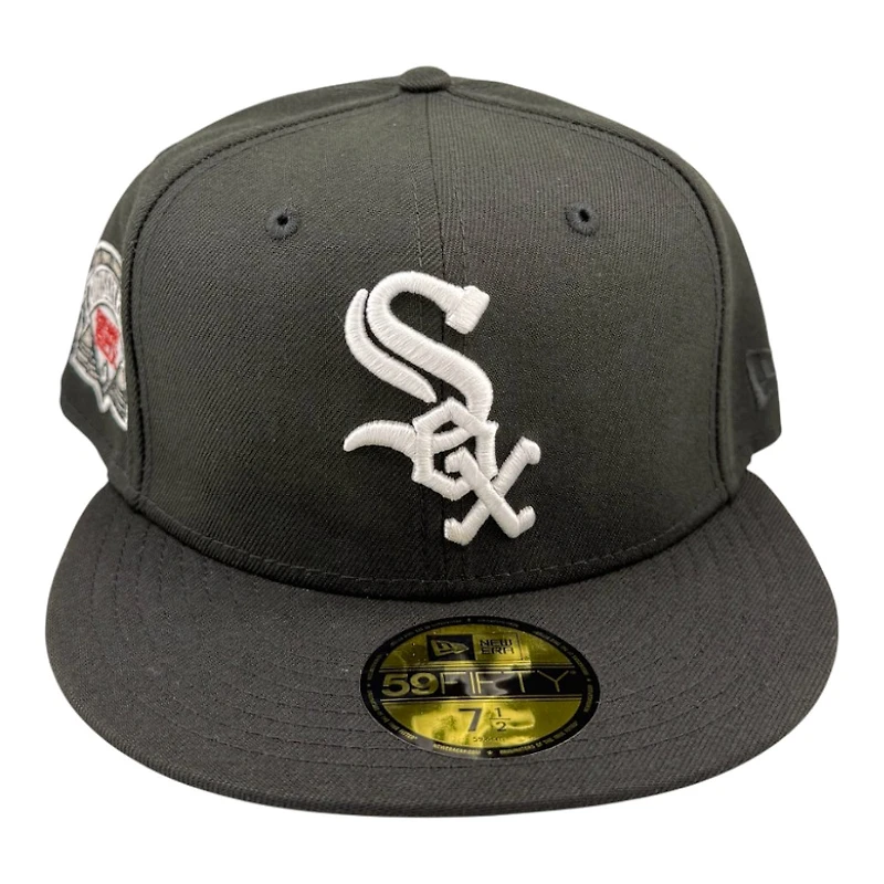 Chicago White Sox Black Comiskey Park Patch Grey UV 59FIFTY Fitted Hat