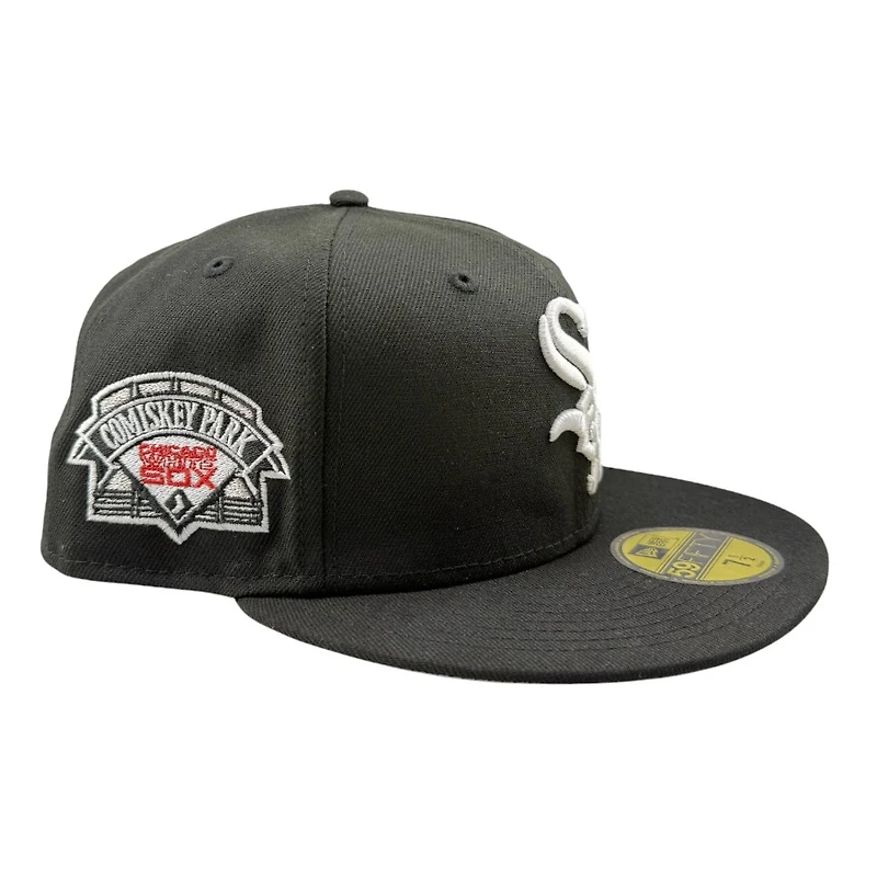 Chicago White Sox Black Comiskey Park Patch Grey UV 59FIFTY Fitted Hat