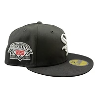 Chicago White Sox Black Comiskey Park Patch Grey UV 59FIFTY Fitted Hat