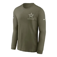 Dallas Cowboys Olive Green 2025 Salute to Service Sideline Nike Long Sleeve Shirt
