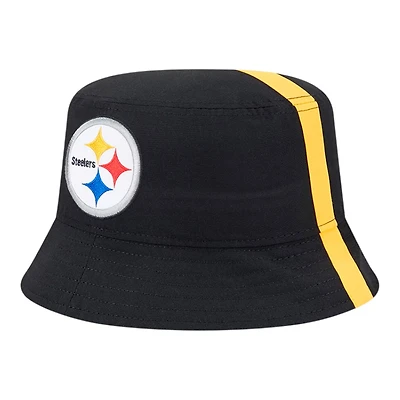 Pittsburgh Steelers Black Helmet New Era Adult Bucket Hat