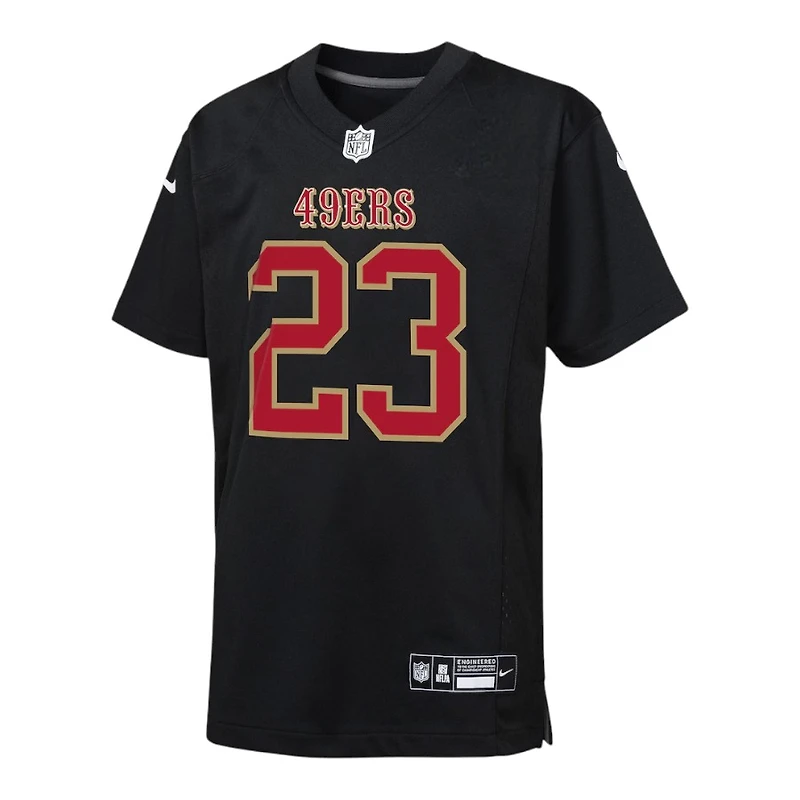 Youth San Francisco 49ers Christian McCaffrey Nike Black Carbon Fashion Game Jersey