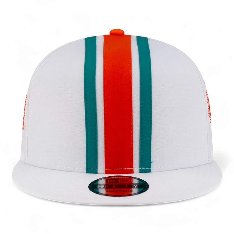 Miami Dolphins White Historic NFL Helmet Pack New Era 9FIFTY Snapback Hat