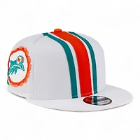 Miami Dolphins White Historic NFL Helmet Pack New Era 9FIFTY Snapback Hat