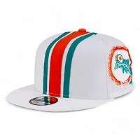 Miami Dolphins White Historic NFL Helmet Pack New Era 9FIFTY Snapback Hat