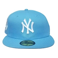 New York Yankees Sky Blue 1996 World Series Patch Grey UV Era 59FIFTY Fitted Hat