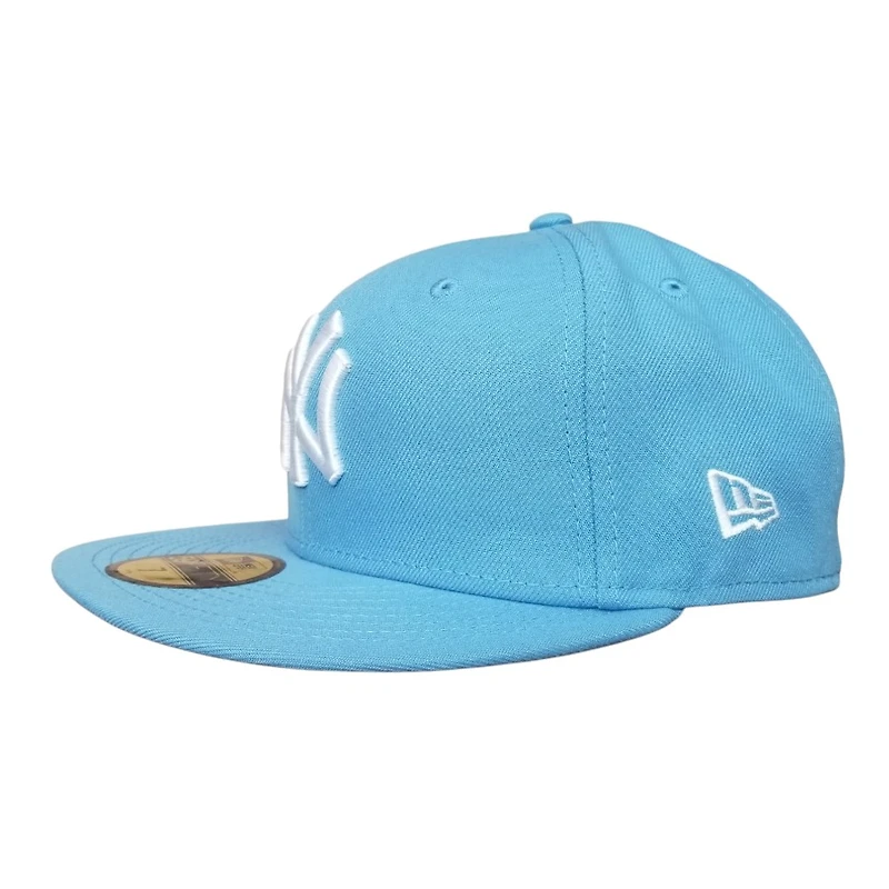 New York Yankees Sky Blue 1996 World Series Patch Grey UV Era 59FIFTY Fitted Hat