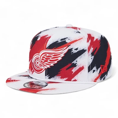 Detroit Red Wings White Paint Splatter Rope New Era 9FIFTY Snapback
