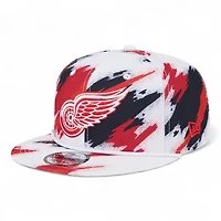 Detroit Red Wings White Paint Splatter Rope New Era 9FIFTY Snapback
