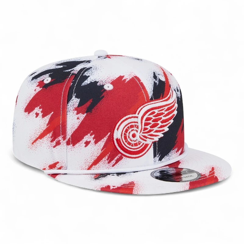 Detroit Red Wings White Paint Splatter Rope New Era 9FIFTY Snapback