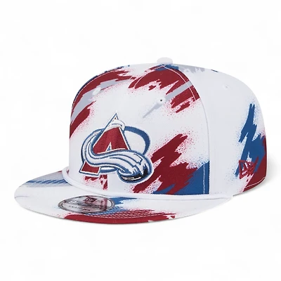 Colorado Avalanche White Paint Splatter Rope New Era 9FIFTY Snapback