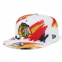 Chicago Blackhawks White Paint Splatter Rope New Era 9FIFTY Snapback