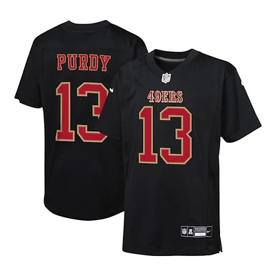 Youth San Francisco 49ers Brock Purdy Nike Black Carbon Fashion Game Jersey