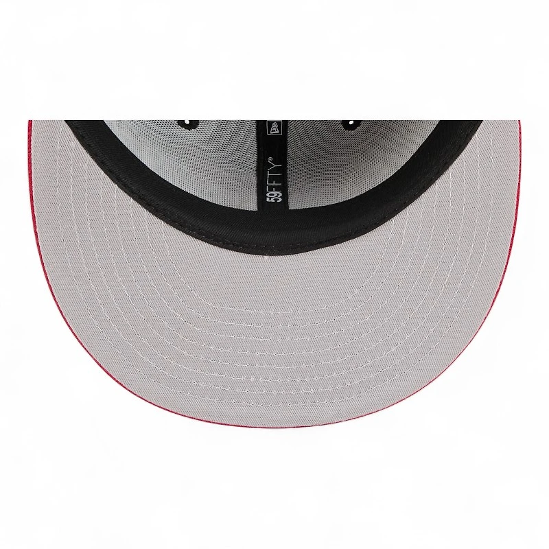 Detroit Red Wings Black and Satin NHL New Era 59FIFTY Fitted Hat