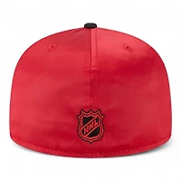 Chicago Blackhawks Red and Black Satin NHL New Era 59FIFTY Fitted Hat
