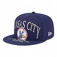 Kansas City Scouts Navy Oversized Logo NHL New Era 59FIFTY Fitted Hat