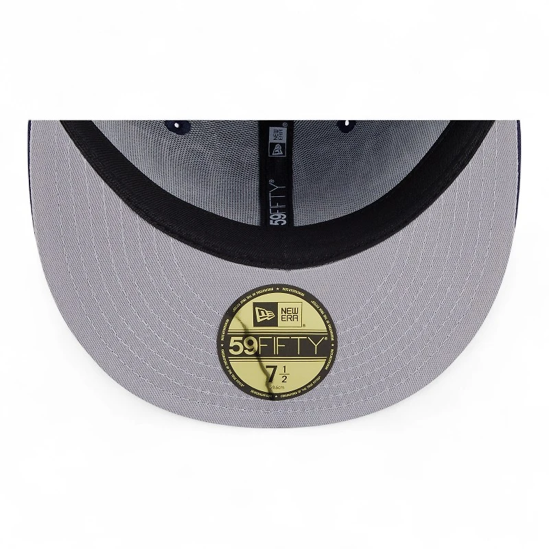 Kansas City Scouts Navy Oversized Logo NHL New Era 59FIFTY Fitted Hat