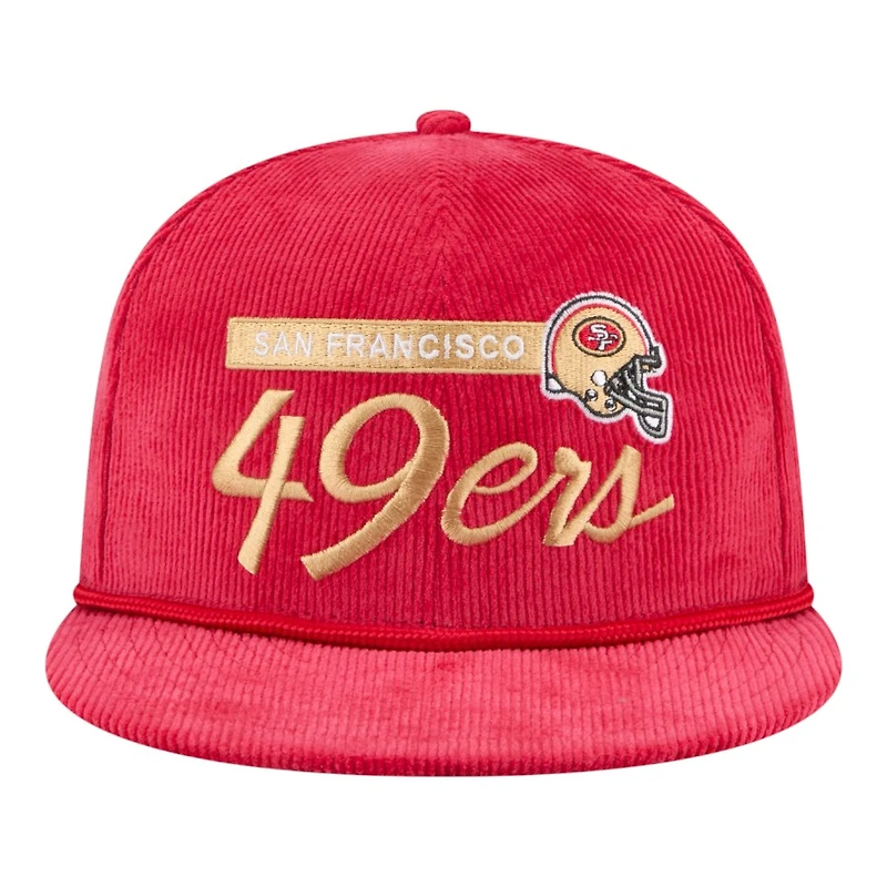 San Francisco 49ers Red Corudroy Rope New Era 9FIFTY Snapback Hat